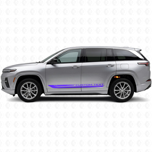 Checkered Curved Side Stripes Vinyl Decal for Jeep Wagoneer S 2024+_2