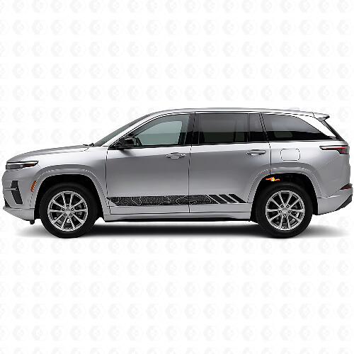 Topographic Style Stripes Side Vinyl Decal for Jeep Wagoneer S 2024+