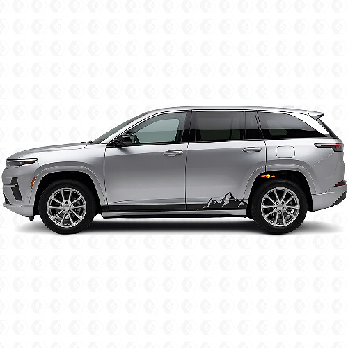 Mountains Thin Stripes Side Vinyl Decal for Jeep Wagoneer S 2024+
