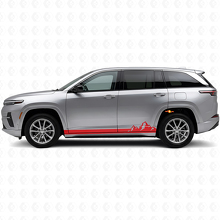 Mountains Thin Stripes Side Vinyl Decal for Jeep Wagoneer S 2024+_3