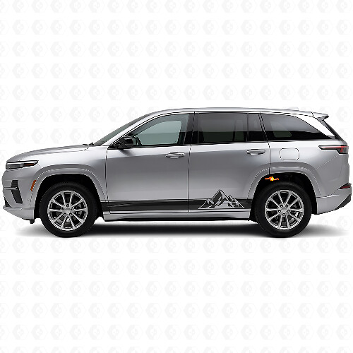 Mountains Style Stripes Side Vinyl Decal for Jeep Wagoneer S 2024+