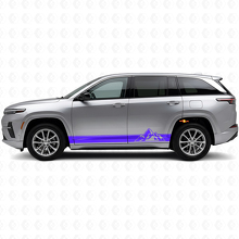 Mountains Style Stripes Side Vinyl Decal for Jeep Wagoneer S 2024+_2