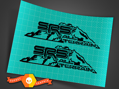 TOYOTA SR5 4X4 ALL TERRAIN DECAL Mountain  TRD racing development side vinyl decal sticker 3