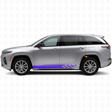 Checkered Stripes Side Vinyl Decal for Jeep Wagoneer S 2024+_2