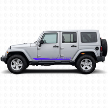 Checkered Curved Side Stripes Vinyl Decal for Jeep Wrangler JK 2007-2018_2