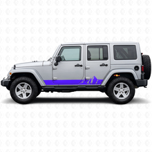 Mountains Wide Stripes Side Vinyl Decal for Jeep Wrangler JK 2007-2018_2