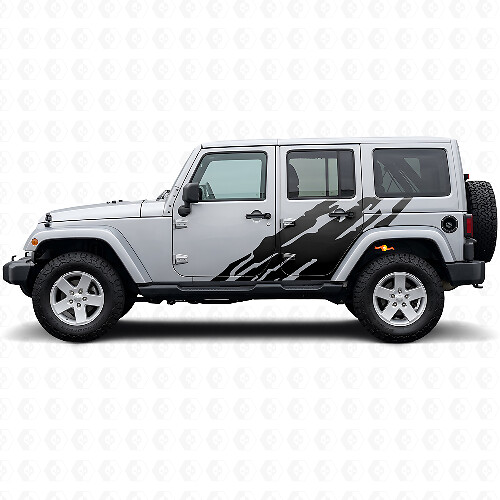 Mud Splash Graphic Side Vinyl Decal for Jeep Wrangler JK 2007-2018