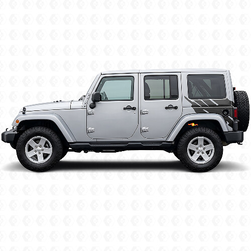 Mud Splash Graphic Rear Side Vinyl Decal for Jeep Wrangler JK 2007-2018