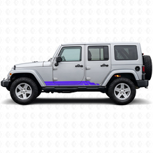 Curved Stripes Side Vinyl Decal Kit for Jeep Wrangler JK 2007-2018_2