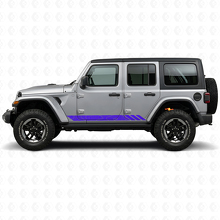 Topographic Style Stripes Side Vinyl Decal for Jeep Wrangler JL 2018+_2