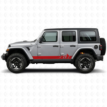 Mountains Wide Stripes Side Vinyl Decal for Jeep Wrangler JL 2018+_3