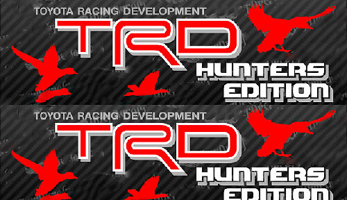 2 TOYOTA TRD HUNTER EDITION DECAL ALL TERRAIN DECAL Mountain  TRD racing development side vinyl decal sticker