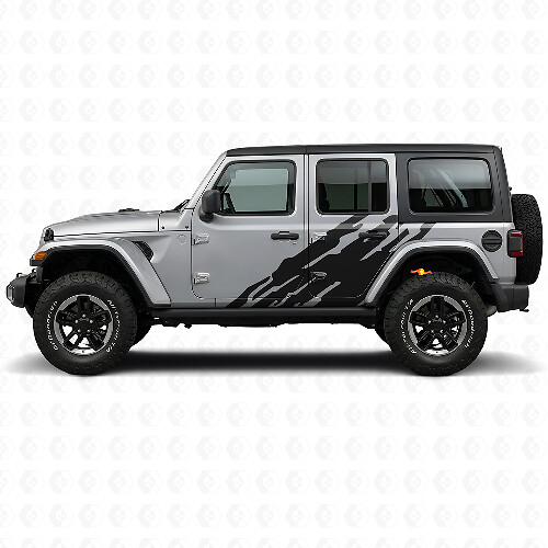 Mud Splash Graphic Side Vinyl Decal for Jeep Wrangler JL 2018+