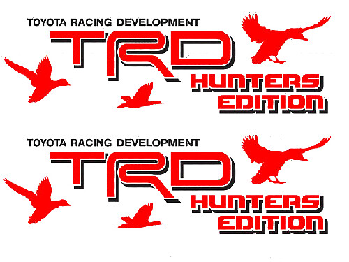 TRD Hunters Edition Side Vinyl Decal Set for Toyota FJ Cruiser