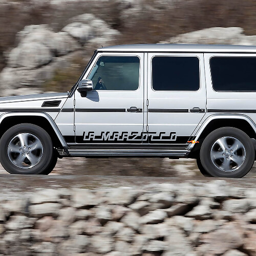 Custom Text Racing Stripes Side Vinyl Decal Sticker for Mercedes-Benz G-Class_1