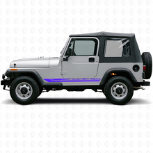Checkered Curved Side Stripes Vinyl Decal for Jeep Wrangler YJ 1987-1995_2