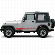 Checkered Curved Side Stripes Vinyl Decal for Jeep Wrangler YJ 1987-1995_3