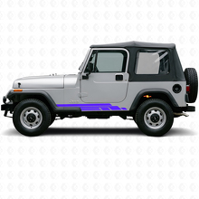 Curved Stripes Side Vinyl Decal Kit for Jeep Wrangler YJ 1987-1995_2