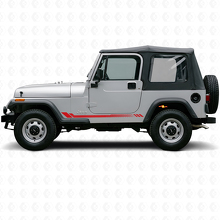 Honeycomb Stripes Side Vinyl Decal for Jeep Wrangler YJ 1987-1995_3