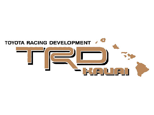2 TOYOTA TRD KAUAI DECAL ALL TERRAIN DECAL Mountain  TRD racing development side vinyl decal sticker