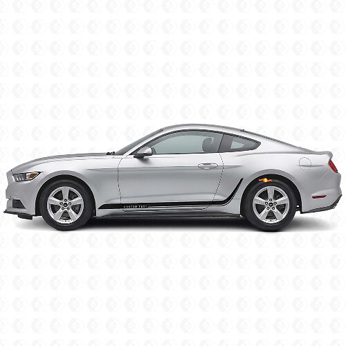 Custom Decorated Stripes Side Vinyl Decal for Musclecar Mustang_1