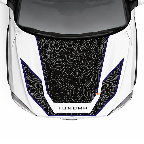 Topographic Map Full Kit Vinyl Decal for Toyota Tundra Hybrid 2023