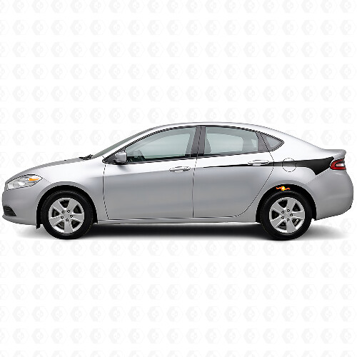 Sharpened Rear Side Stripes Vinyl Decal for Dodge Dart 2013+_1