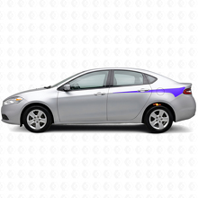 Sharpened Rear Side Stripes Vinyl Decal for Dodge Dart 2013+_2