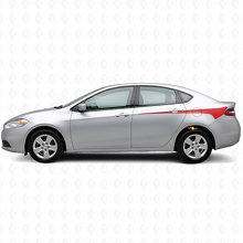Sharpened Rear Side Stripes Vinyl Decal for Dodge Dart 2013+_3