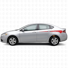 Sharpened Curved Side Stripes Vinyl Decal for Dodge Dart 2013+_3