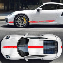 Porsche Style Stripes Full Kit Vinyl Decal For Porsche 911 Turbo S3_2