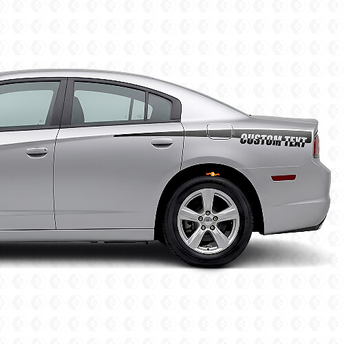 Personal Text Side Stripes Vinyl Decal for Dodge Charger 2011-2014