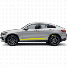 Racing Style Side Stripes Vinyl Decal For Mercedes-Benz AMG GLC-Class C253_5