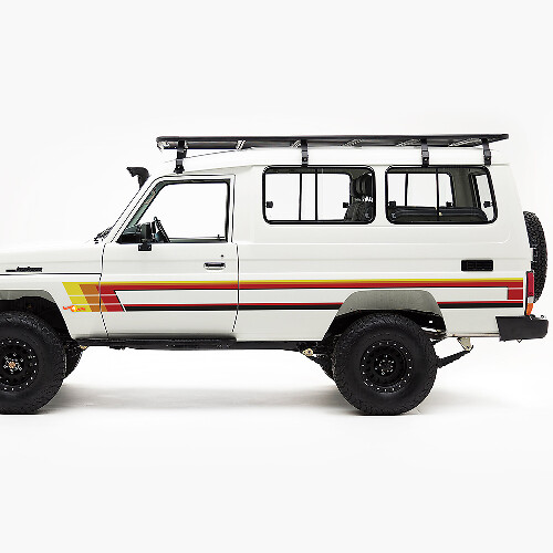 Vintage Style Side Stripes Vinyl Decal Kit For Toyota Land Cruiser J75