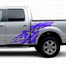 4x4 Mud Splash Side Vinyl Decal Kit For Musclecar Truck 2009-2012_2