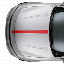 Thin Outline Hood Stripe Vinyl Decal for Dodge Charger_4
