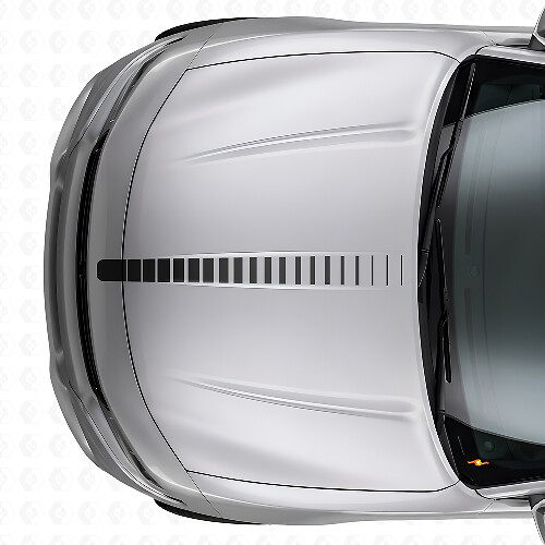 Thin Strobe Hood Stripe Vinyl Decal for Dodge Charger_1