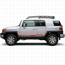 Mountain Style Rocker Panel Stripes Vinyl Decal For Toyota FJ Cruiser_4