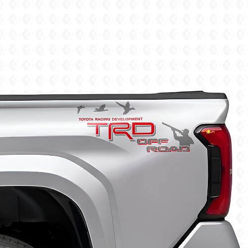 TRD Off Road Duck Hunter Bed Side Vinyl Decals Set for Toyota Trucks