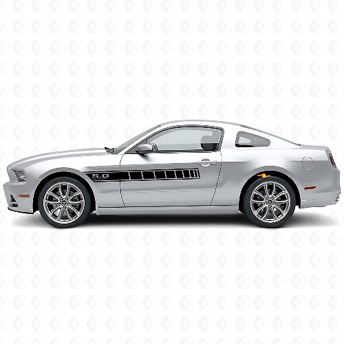 5.0 High Performance Side Stripes Vinyl Decal Kit for Musclecar Musclecarmodel 2010-2014_1
