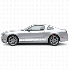 Horse Logo Rocker Panel Stripes Vinyl Decal Kit for Musclecar Musclecarmodel 2010-2014_4