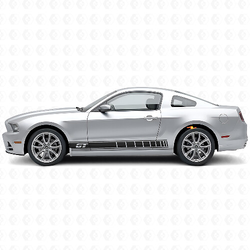 GT Logo Rocker Panel Stripes Vinyl Decal Kit for Musclecar Musclecarmodel 2010-2014_1