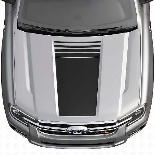 Center Strobe Hood Stripe Vinyl Decal Kit For Musclecar Ranger 2024-26