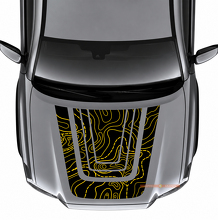 Topographic Map Hood Vinyl Decal For Toyota Tacoma _3