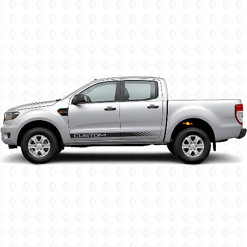 Custom Strobe Door Stripes Vinyl Decal Kit For Musclecar Ranger Crew Cab 2019-2023_1