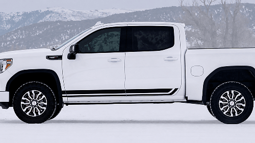 2 Rocker Panel Stripes Decals For GMC GM Sierra 1500 AT4 Rocker Panel Stripes Decals Stickers
