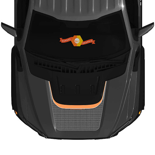 V8 Supercharger Hood Vinyl Decal for Musclecar truck 2022+