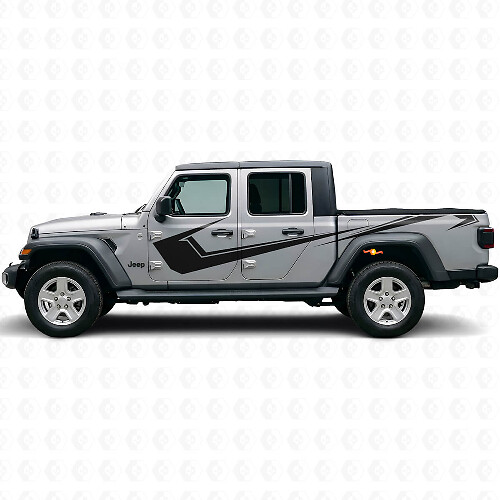 Angular Side Stripes Vinyl Decals Kit for Jeep Gladiator 2020-27_1