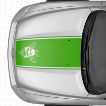 Grumpy Bee Hood Outline Stripe Vinyl Decal for Dodge Ram 1500 2500 3500_3