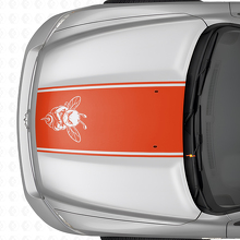 Grumpy Bee Hood Outline Stripe Vinyl Decal for Dodge Ram 1500 2500 3500_4